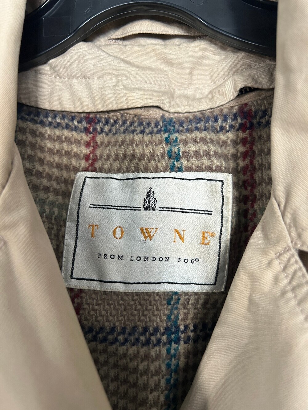 Vintage Towne London Fog Trench Coat Women’s 14 Reg Beige Belted Preppy Classic - Picture 4 of 9